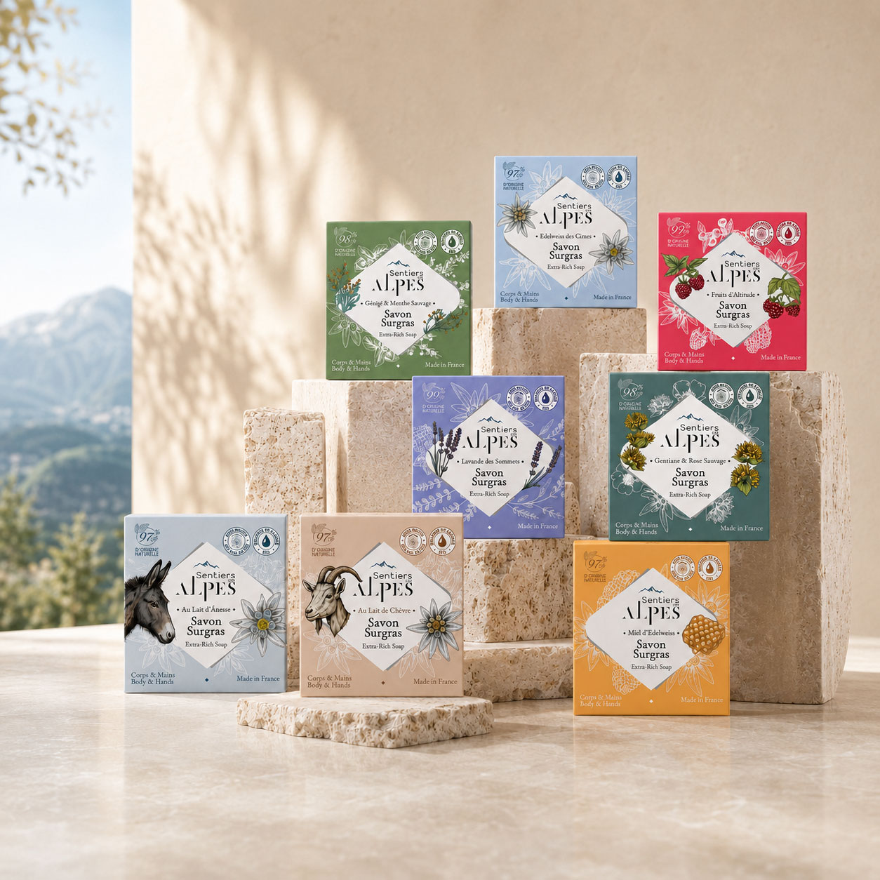 Sentiers des Alpes | Coffret cadeaux Collection Savon solide