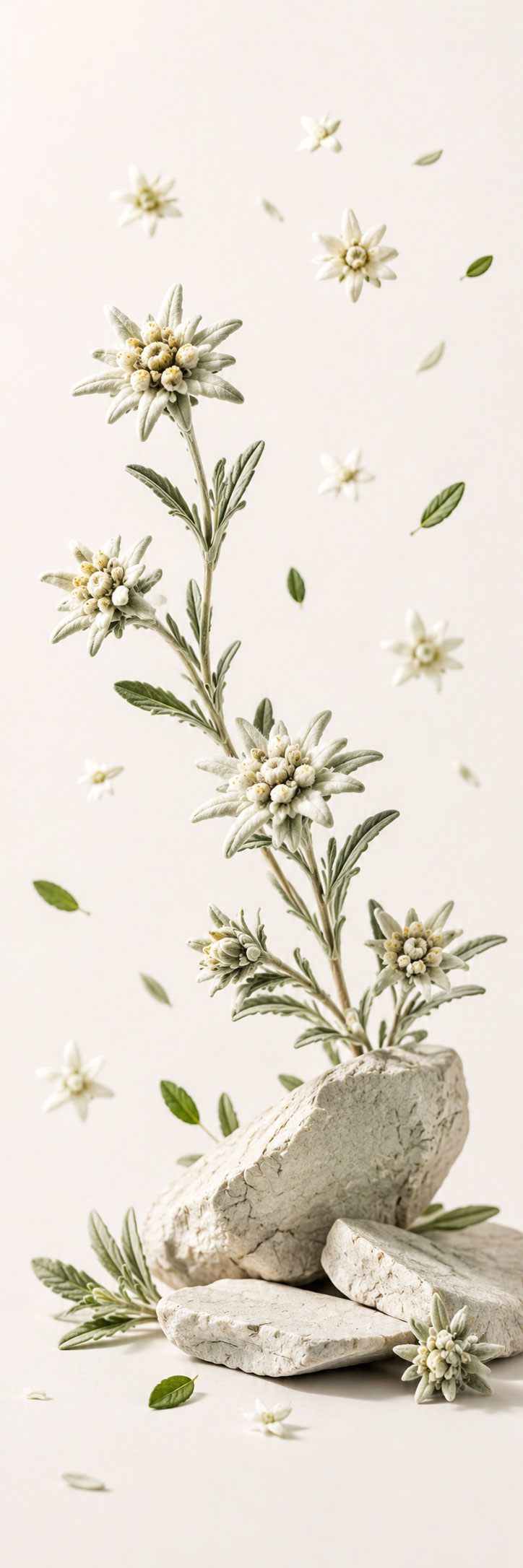 Ingrédients naturels du savon Edelweiss des Cimes : beurre de karité, edelweiss bio, huile de palme RSPO