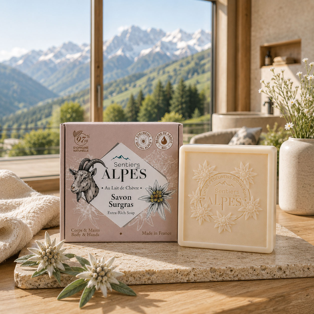 Le territoire des Alpes dans votre salle de bain - Sentiers des Alpes