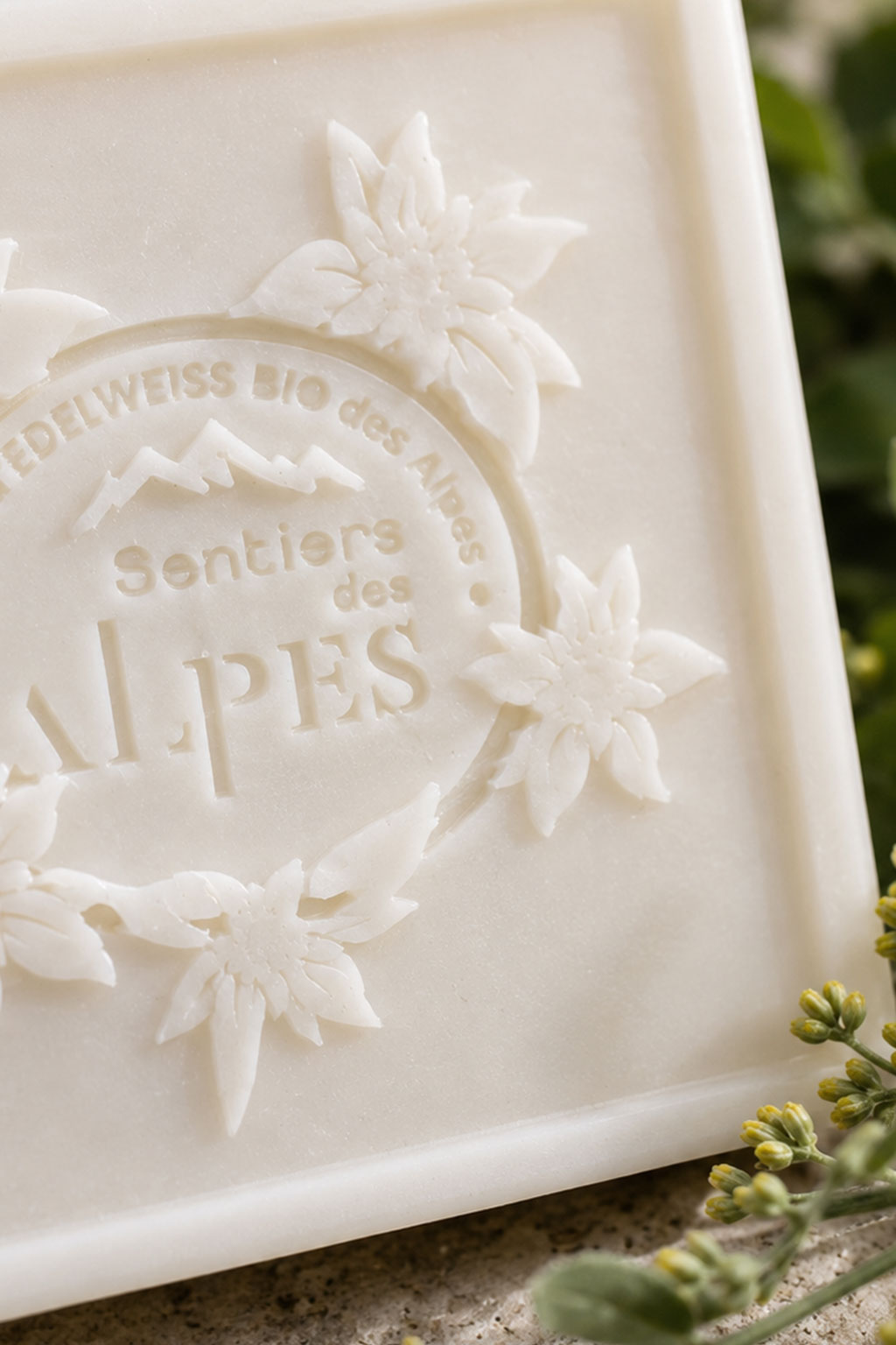 Gravure d'exception pour le savon solide Génépi & Menthe Sauvage 100g - Sentiers des Alpes
