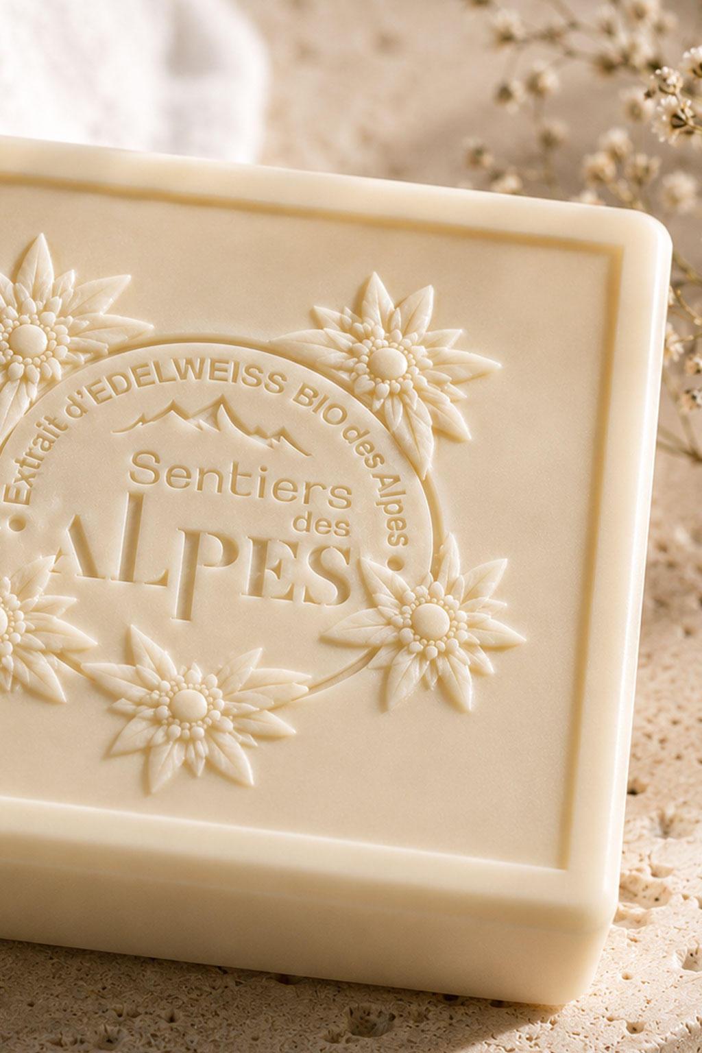 Gravure d'exception pour le savon solide au Lait d'Anesse 100g - Sentiers des Alpes